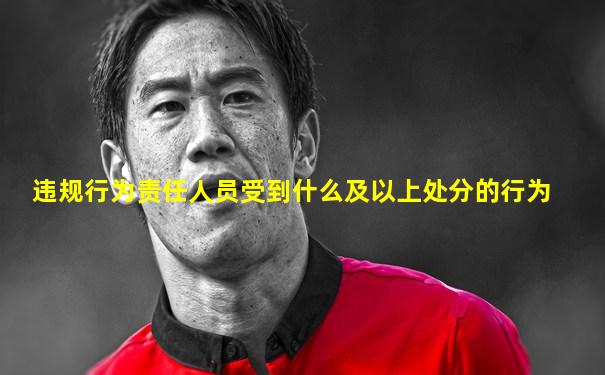 违规行为责任人员受到什么及以上处分的行为